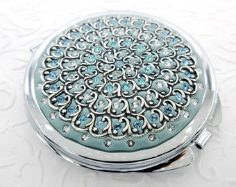 AQUA | Classic Real Compact Mirror with Free Custom Gift Wrap