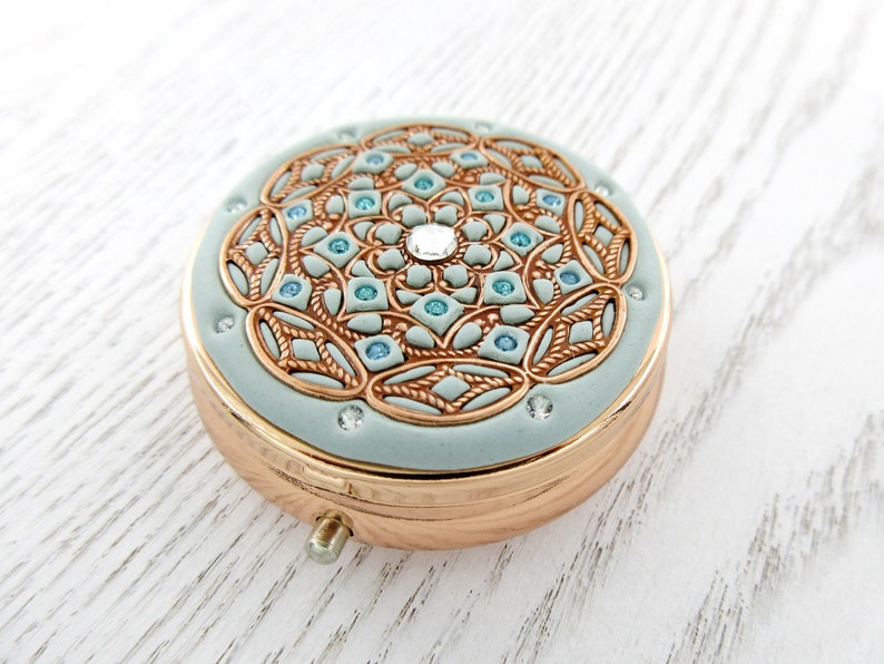 PICK YOUR COLOR Rose Gold Pill Box Case Organizer/ Mint Box Etsy
