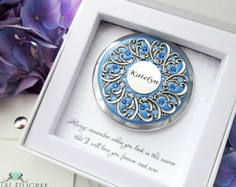 New! Daughter Bridal Gift | Bride Gift from Mom | Wedding gift for Daughter |  Compact Mirror Gift, Bridal Mirror, Unique Bridal Gift