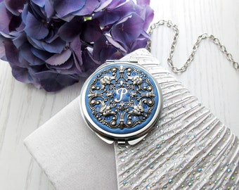 PICK YOUR COLOR-Bridesmaid Compact Mirror Personalized Bridesmaids with free gift wrap Gift Wedding Party Compact Mirror