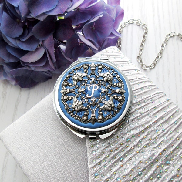 PICK YOUR COLOR-Bridesmaid Compact Mirror Personalized Bridesmaids with free gift wrap Gift Wedding Party Compact Mirror
