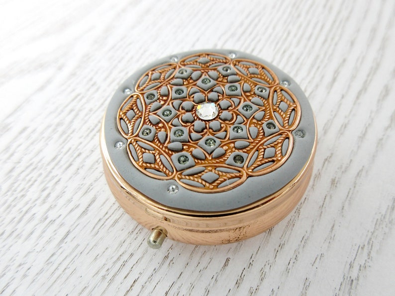 PICK YOUR COLOR Rose Gold Pill Box Case Organizer/ Mint Box Etsy