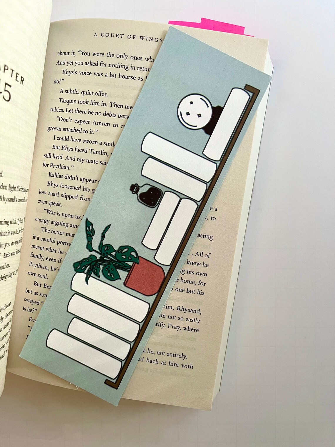 Bookshelf Reading Tracker Bookmark Etsy