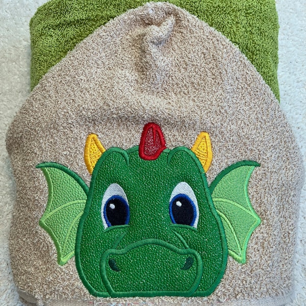 Dragon Hooded Towel Etsy