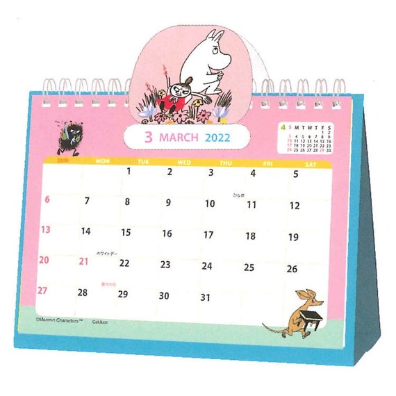 CLEARANCE MOOMIN 2022 Pop-up Desk Calendar Bujo Junk - Etsy