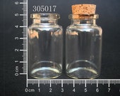 10 pcs 20ml Small Clear Glass Bottle Vial Charm Pendant 30x50mm- Glass Bottle with Cork and Silver Eyehook