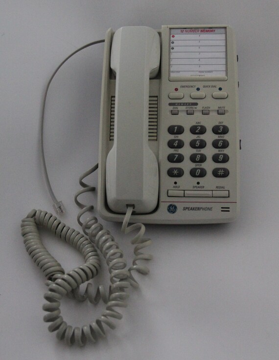 Vintage Ge Speakerphone Telephone Model 2 9320 A Touch Tone Etsy