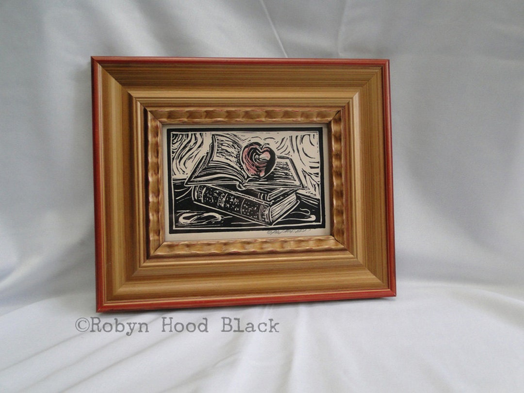 Framed Apple & Books Relief Print – Teacher Gift - Etsy