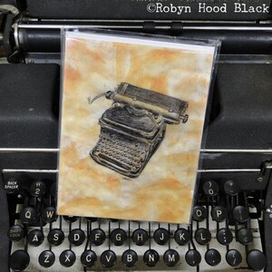 Vintage Typewriter Note Cards - Pack of 8