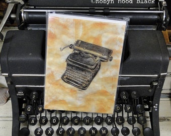 Vintage Typewriter Note Cards - Pack of 8