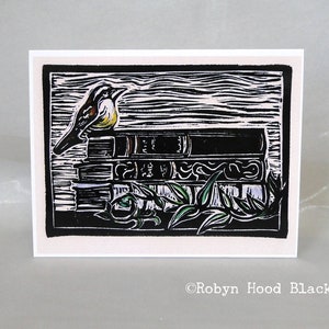 Wren and Books Note Cards - Pack of 8