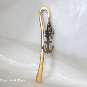 Pirate Gold Bookmark with Charms