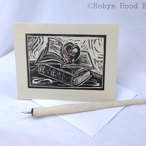 Apple with Books Note Cards - package of 8