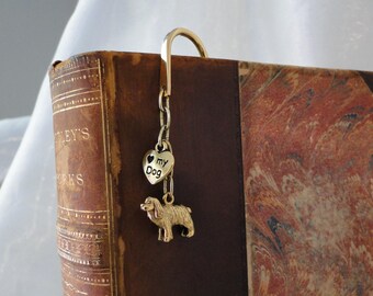 Bookmark for Dog Lover - Gold tone