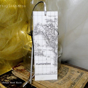 Antique Map Planishphere Black and White Bookmark