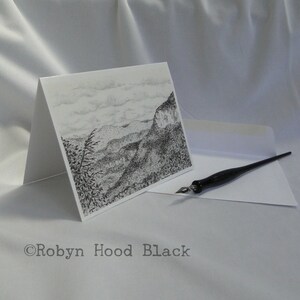 Pen and Ink Mountains Note Cards - package of 8