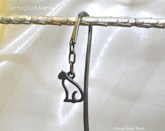 Black Cat Silhouette Mini Bookmark