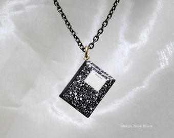 Composition Book Charm Necklace