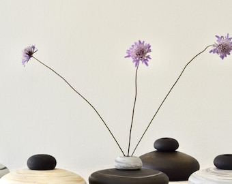 Handmade Ceramic Zen Rock Vase: Japandi Home Decor