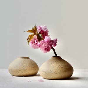 Speckled Ikebana Vases, Japanese Vase, Beige Vase, Flower Vase, Handmade Pottery, Mothers Day Gift, Japandi Vase, Minimalist Vase, Zen Vase