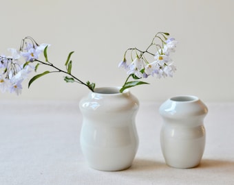 Ceramic Vase Handmade, White Pottery Vase, Ikebana Vase, Handmade Vase, Decorative Vase, Porcelain Vase, Minimalist Vase, Flower Holder