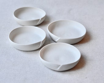 Set Di 5 Ciotoline Per Salsa Di Soia In Porcellana – 7 Cm, Bianche, Per Cene E BBQ - 4
