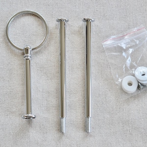 Silver cake stand hardware for 2 or 3 tier round center fitting, cake stand hardware for DIY cake plate