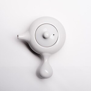 Orange Kyusu Teapot with Infuser: Modern Japanese Stoneware image 10