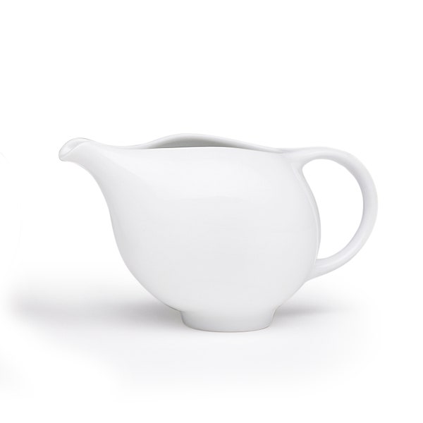 Pichet à lait moderne, pichet à lait blanc, poterie faite main, saucière en céramique, poterie inspirée d'Eva, pichet à lait café, vaisselle minimaliste, cadeau