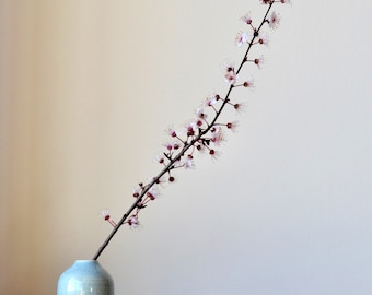 Handmade Mini Ceramic Bud Vase: Aquamarine and Black & White Minimalist Simple Living  Scandi Decor