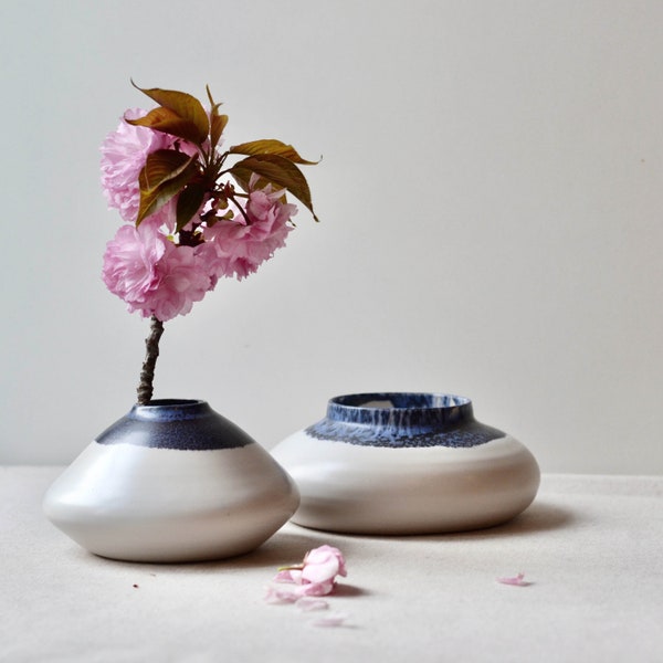 Vase ikebana, vase japonais, vase en grès et argile, vase en céramique fait main, composition florale, décoration d'intérieur Japandi, vase de fleurs, cadeau fête des mères