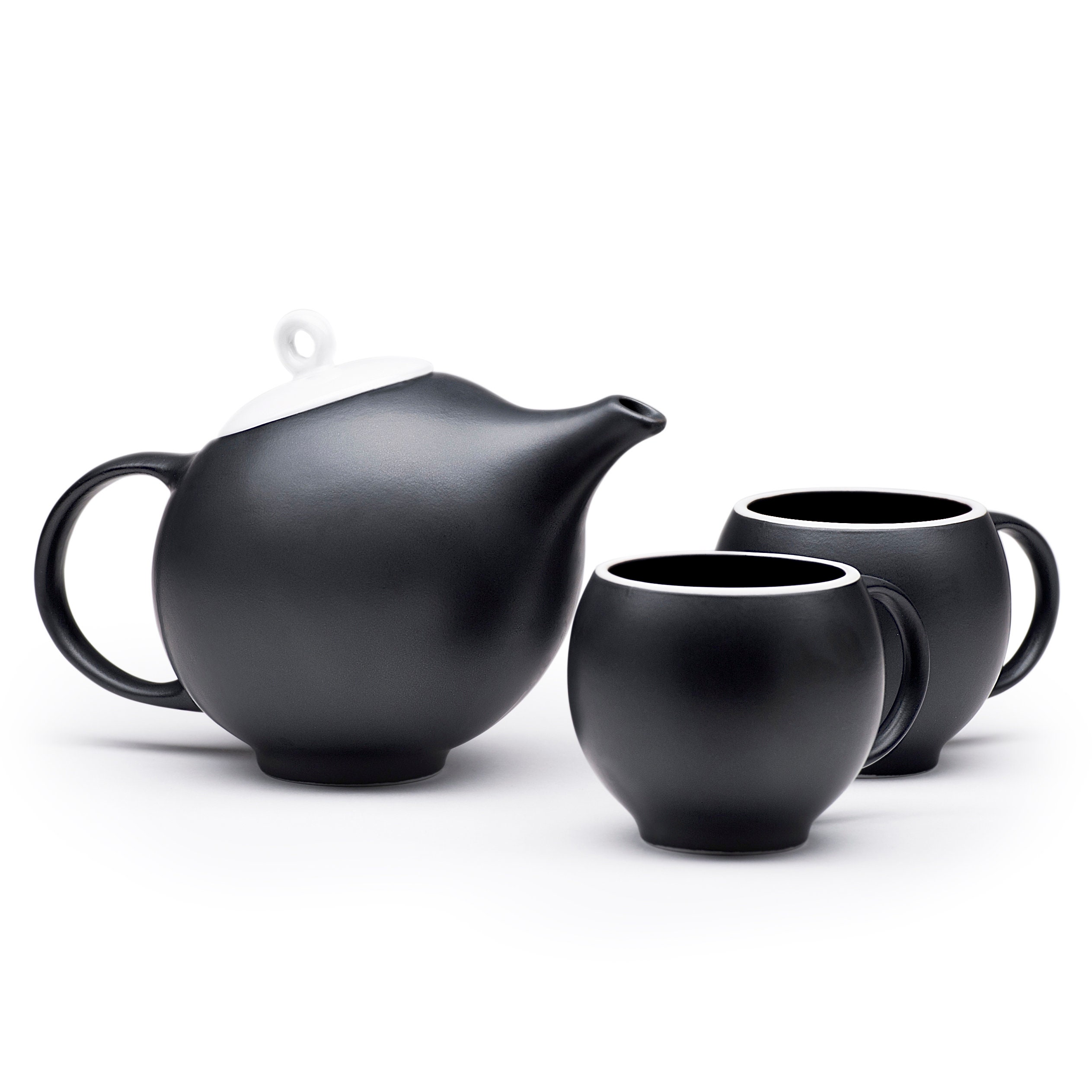 Modern Tea Set of 3 Teapot and Tea Cups Set Scandinavian Tea - Etsy