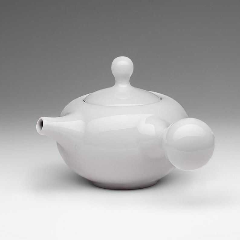 Orange Kyusu Teapot with Infuser: Modern Japanese Stoneware image 12