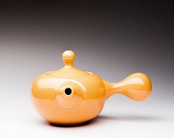 オレンジ色の急須と茶こし：モダンな日本の炻器 - Etsy 日本