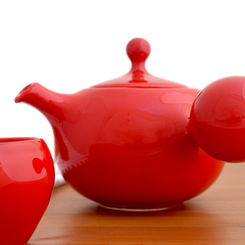 Bulb 3piece modern Asian tea set Side Handle Teapot 2 Etsy