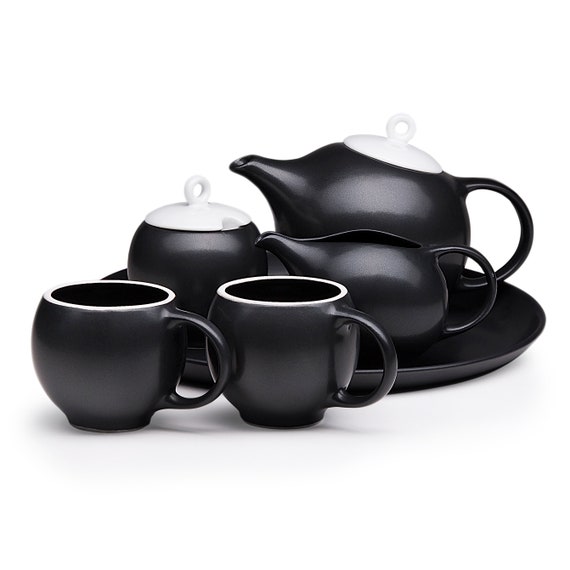 Juego de té moderno de té en y negro cocina - Etsy México