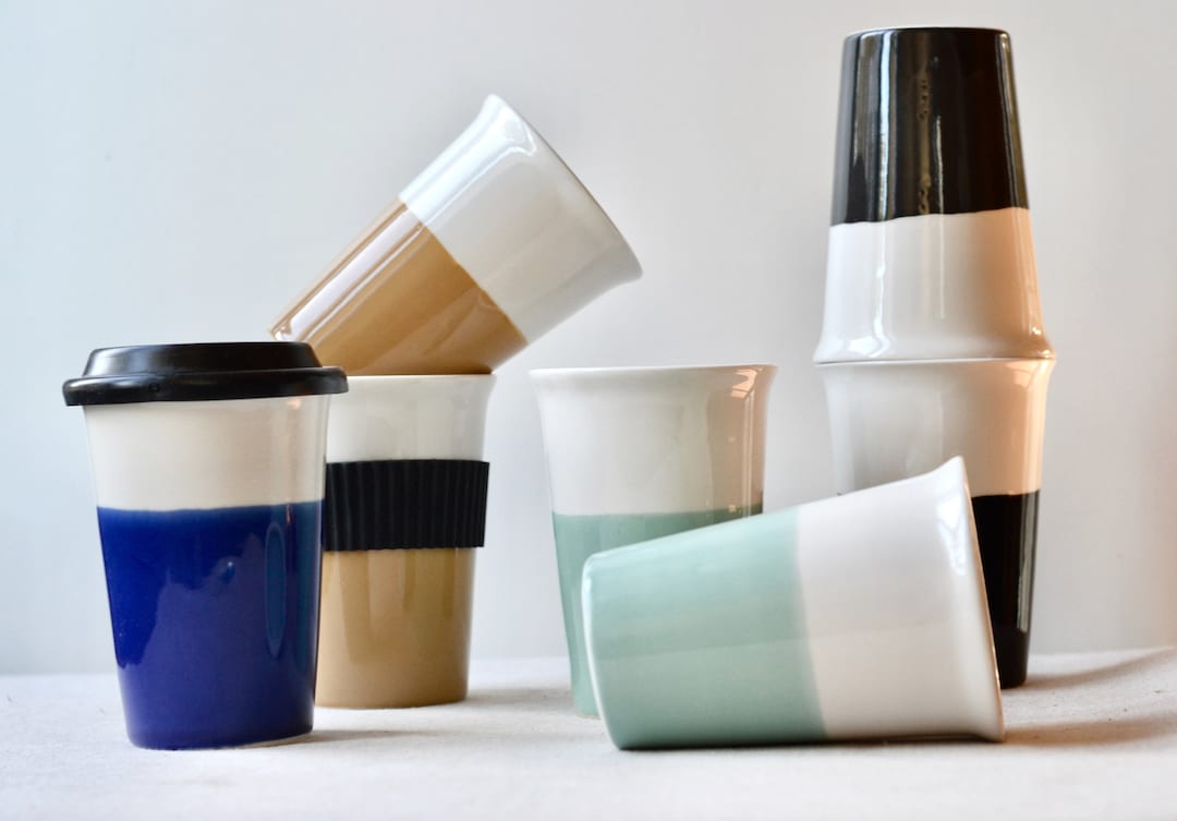 Ceramic Travel Mug, Portable Coffee Mug, Porcelain Travel Mug With Lid, Travel Tumbler, Reusable