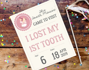 Tooth Mouse Photo Prop - Official Tooth Mouse Visitor Poster - Tooth Mouse Printable - Instant Download and Edit with Adobe Reader