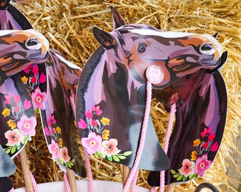 Hobby Horse Printable Stick Hobby Horse DIY Hobby Horse Horse Party Favors Horse Party Game Instant Download