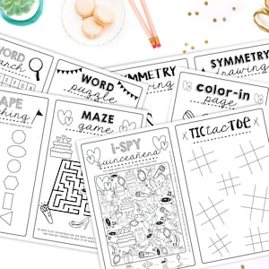 Fogli di attività per bambini Quinceañera Giochi Quinceañera per bambini Fai da te Dolci 16 Stampabili per bambini Download istantaneo e stampabile a casa