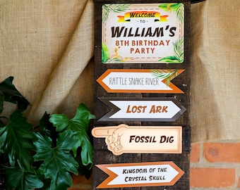 Welcome Sign Adventure Explorer Party Directional Sign Adventure Party Printable Welcome Sign Instant Download Edit File in Adobe Reader