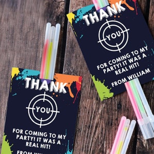 Jungen Laser Tag Gastgeschenke Jungen Geburtstag Laser Tag Favors Glow Stick Favors Laser Party Favor Tags Sofortiger Download Dateien Adobe Reader bearbeiten