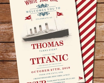 Titanic Invitation Etsy