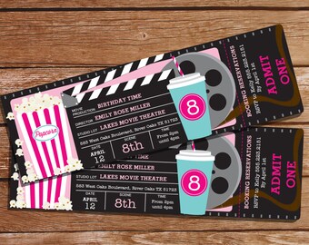 movie ticket etsy