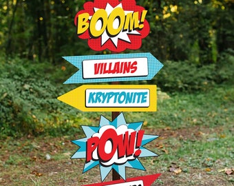 Superhero Party Welcome Sign - Superhero Party Printable Sign - Superhero Signs - Instant Download and Edit File at home with Adobe Reader