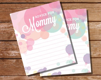 Ready To Pop Baby Shower Advice for Mommy Card - Advice Card - Baby Shower Game - Instant Download + Edit with Adobe Reader