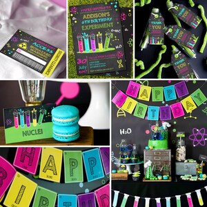 Science Experiment Party Printable Set - Pink Science Party - Science Party for Girls - Instant Download and Edit at home with Adobe Reader