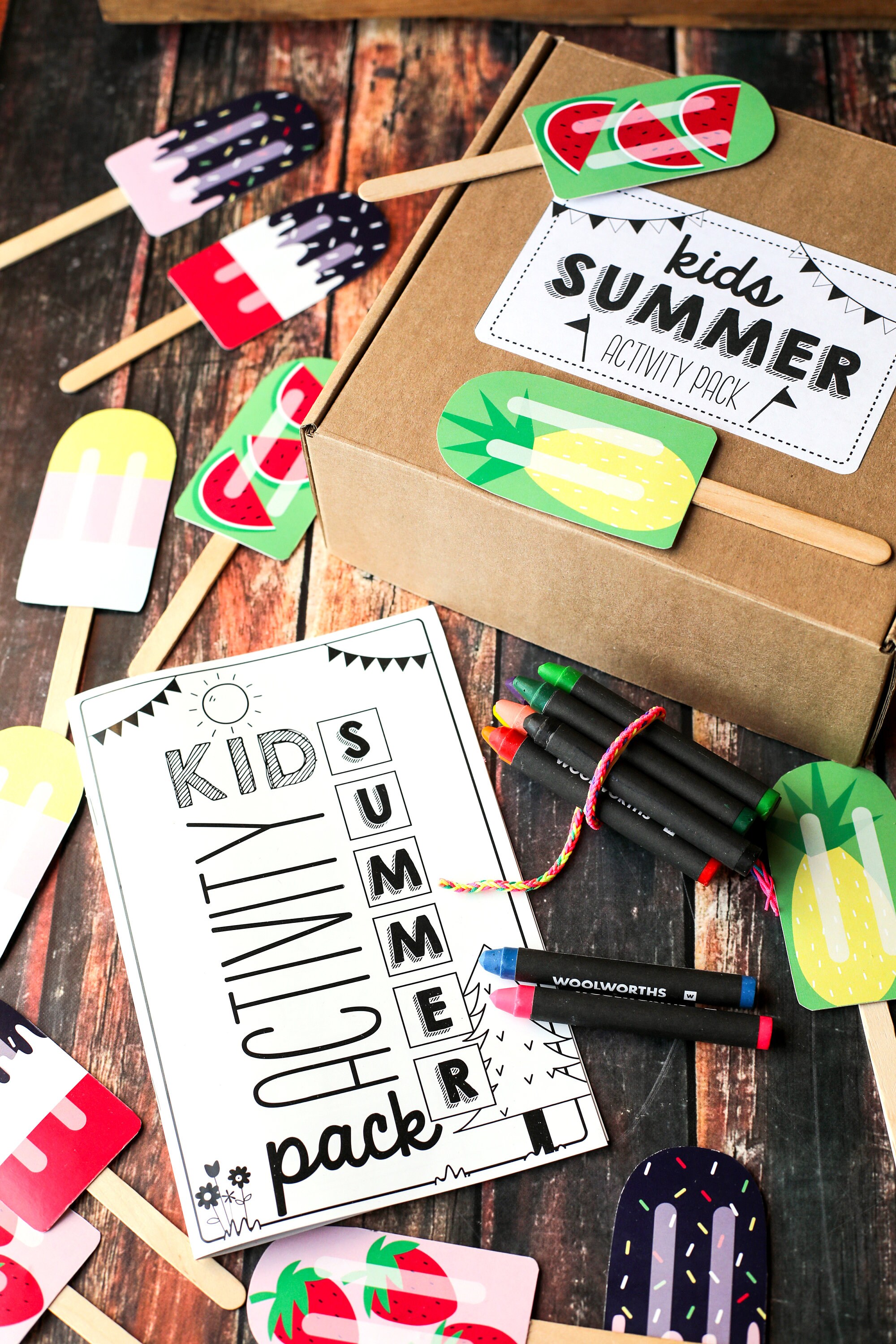 Kids Summer Activity Pack Activity Workbook Popsicle Memory Game Summer ...