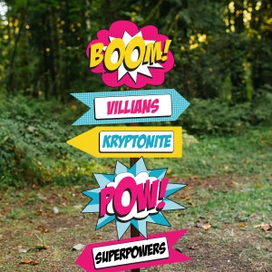 Girl Superhero Party Welcome Sign Superhero Party Printable Sign Girl Superhero Signs Instant Download Edit File with Adobe Reader