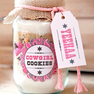 Girl Birthday Party Cowgirl Cookie Favor Tags and Labels Cowgirl Party ...